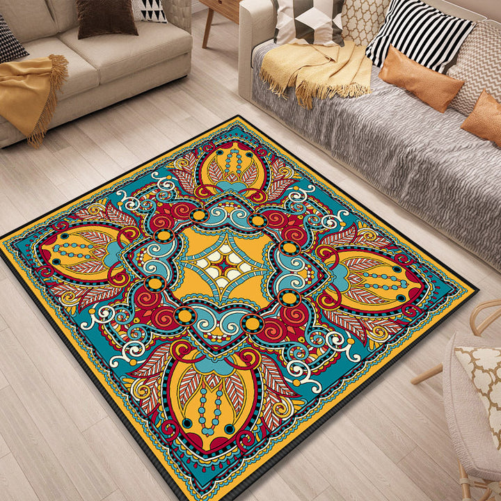 BowLift | Persian Door Mat Multi Color Tribal Print Rug Polypropylene Pet Friendly Non-Slip Stain Resistant Rug