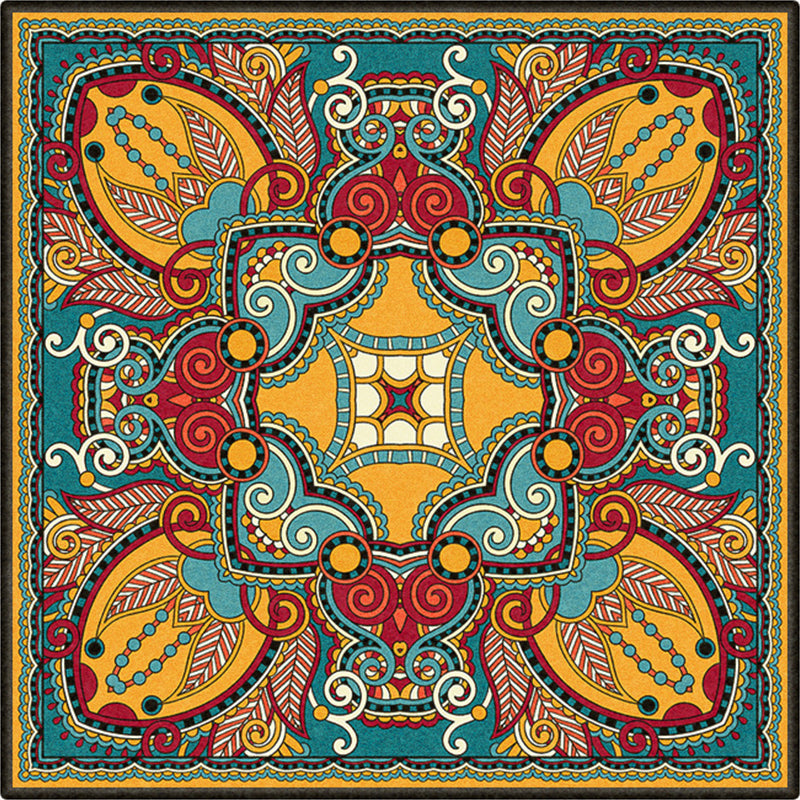 BowLift | Persian Door Mat Multi Color Tribal Print Rug Polypropylene Pet Friendly Non-Slip Stain Resistant Rug