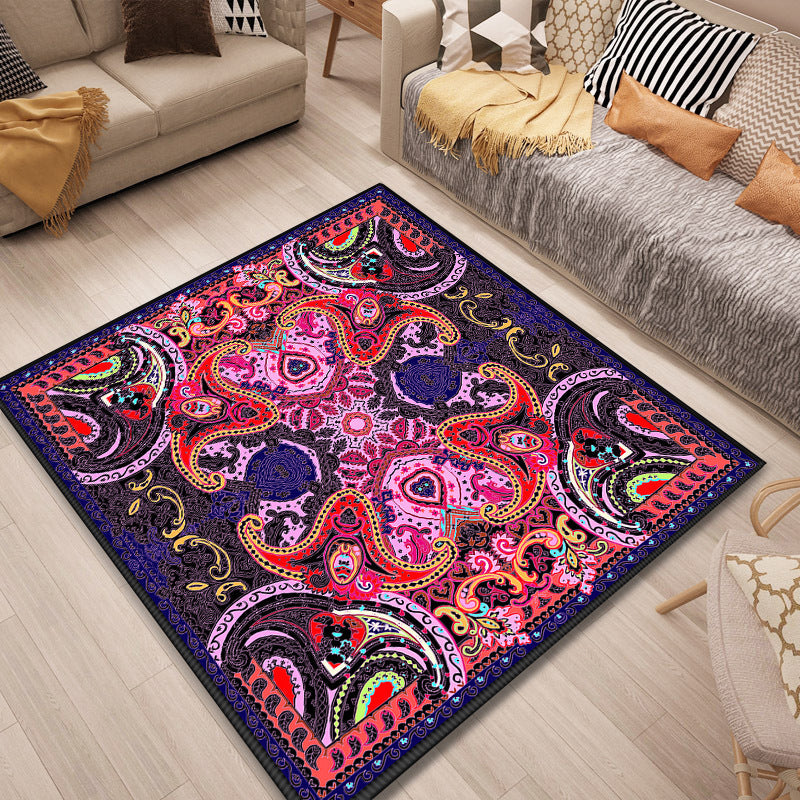BowLift | Persian Door Mat Multi Color Tribal Print Rug Polypropylene Pet Friendly Non-Slip Stain Resistant Rug
