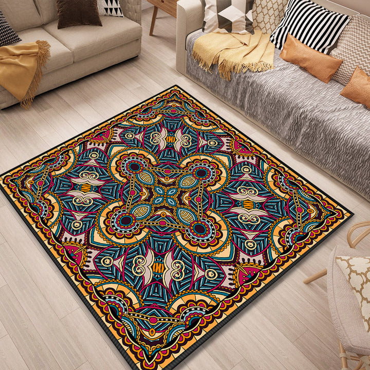 Persian Door Mat Multicolored Tribal Print Rug Polypropylene Pet Friendly Non-Slip Stain Resistant Rug | Bowlift