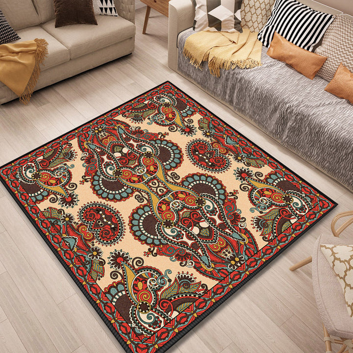 BowLift | Persian Door Mat Multi Color Tribal Print Rug Polypropylene Pet Friendly Non-Slip Stain Resistant Rug