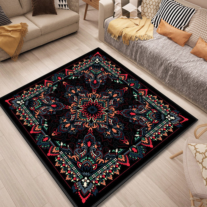 BowLift | Persian Door Mat Multi Color Tribal Print Rug Polypropylene Pet Friendly Non-Slip Stain Resistant Rug