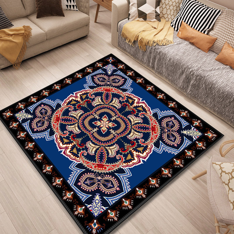 Persian Door Mat Multicolored Tribal Print Rug Polypropylene Pet Friendly Non-Slip Stain Resistant Rug | Bowlift