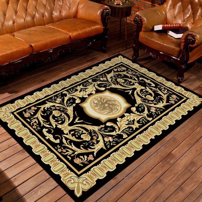 Nostalgic Persian Carpet Multicolored Checkered Carpet Non-Slip Washable Pet-Friendly Rug for the Living Room | Bowlift