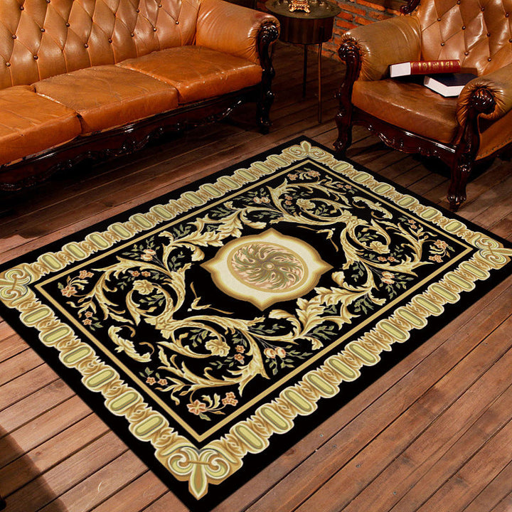 Nostalgic Persian Carpet Multicolored Checkered Carpet Non-Slip Washable Pet-Friendly Rug for the Living Room | Bowlift