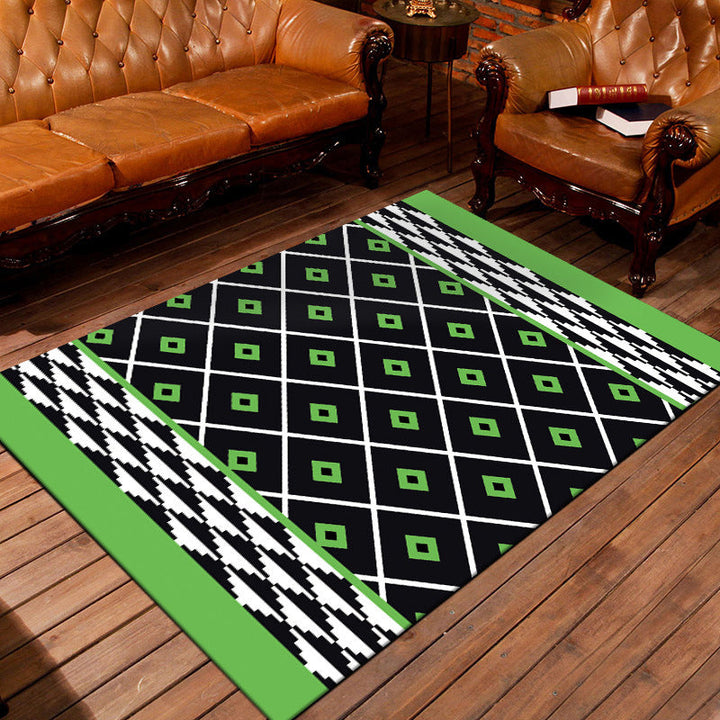 Nostalgic Persian Carpet Multicolored Checkered Carpet Non-Slip Washable Pet-Friendly Rug for the Living Room | Bowlift