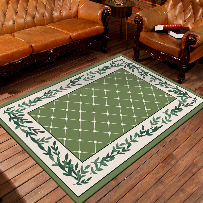 Nostalgic Persian Carpet Multicolored Checkered Carpet Non-Slip Washable Pet-Friendly Rug for the Living Room | Bowlift