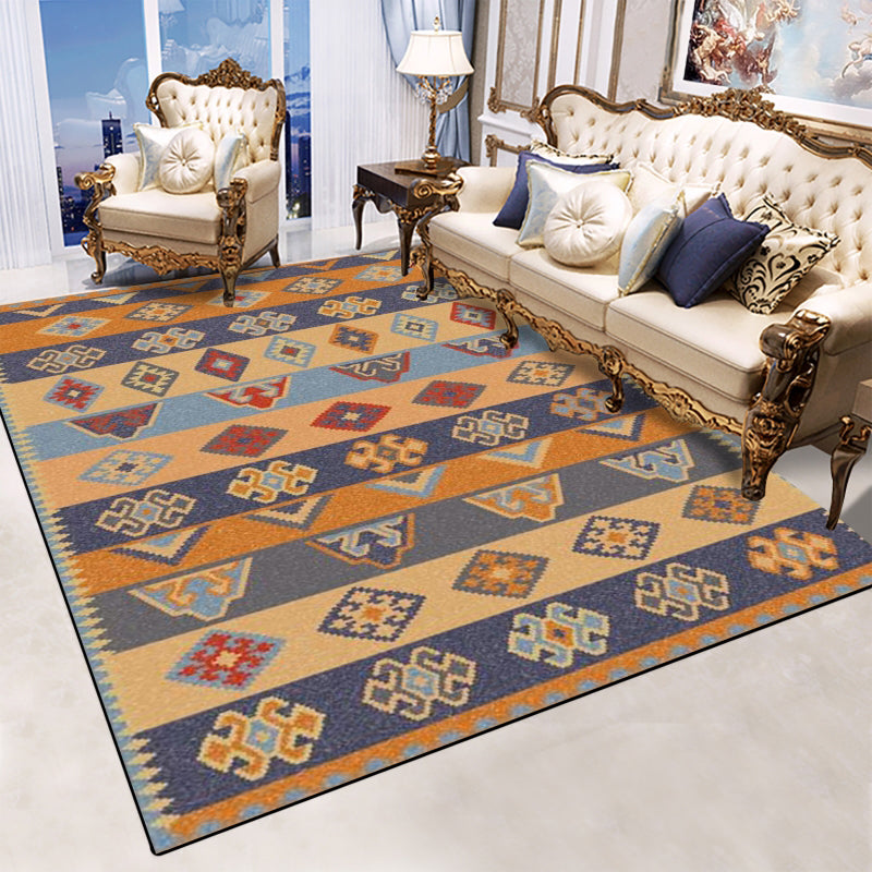 BowLift | Retro Multicolor Moroccan Carpet Synthetic Floral Pattern Rug Non-Slip Washable Pet-Friendly Rug for Living Room