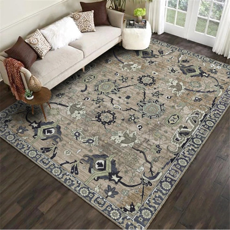 Exotic geometric patterned rug multicolored Moroccan rug made of polypropylene stain-resistant non-slip backing machine washable rug for room | Bowlift