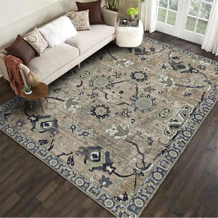 Exotic geometric patterned rug multicolored Moroccan rug made of polypropylene stain-resistant non-slip backing machine washable rug for room | Bowlift