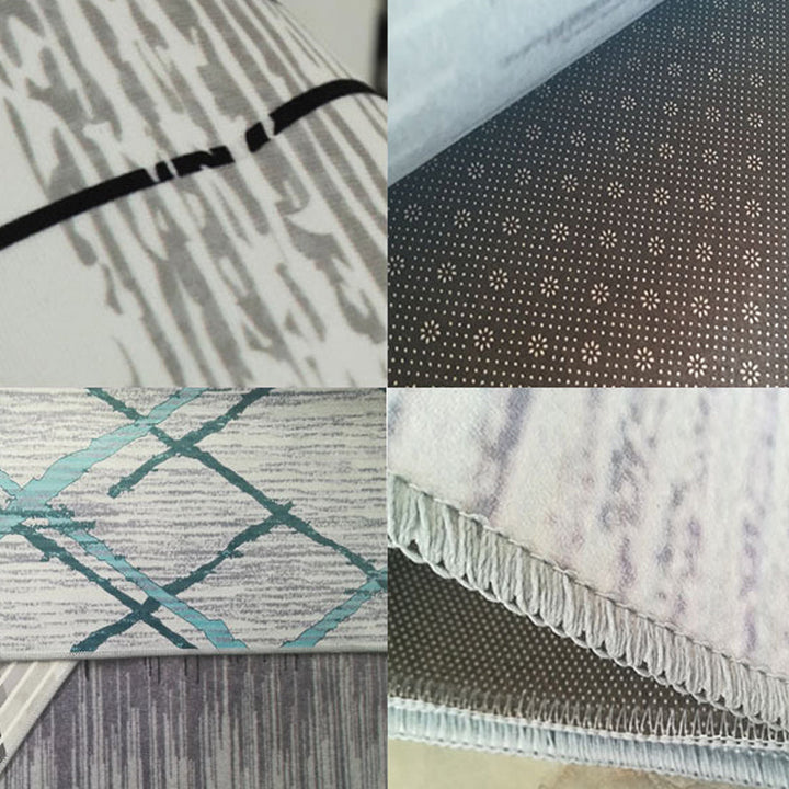 Exotic geometric patterned rug multicolored Moroccan rug made of polypropylene stain-resistant non-slip backing machine washable rug for room | Bowlift