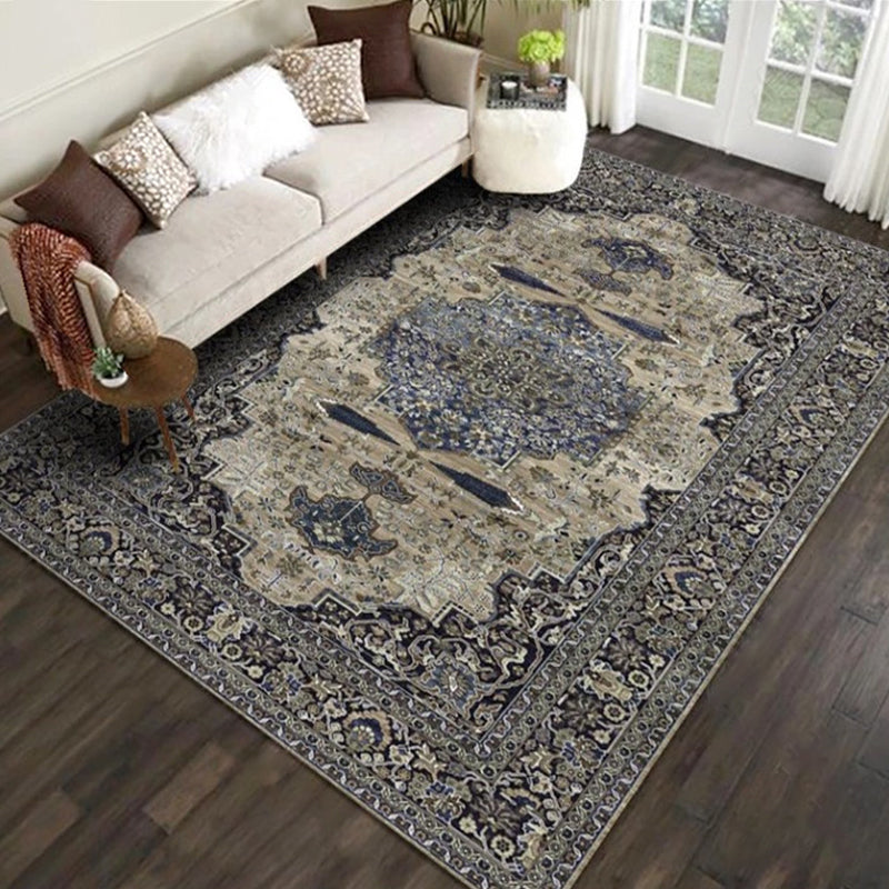 Exotic geometric patterned rug multicolored Moroccan rug made of polypropylene stain-resistant non-slip backing machine washable rug for room | Bowlift