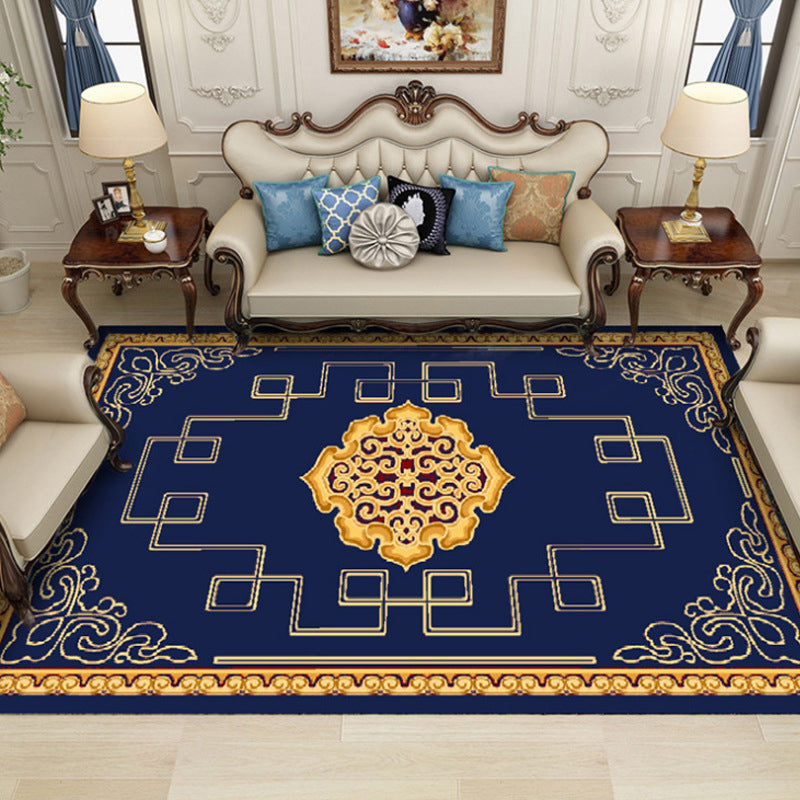 Chic Chinoiserie Carpet Multicolored Floral Carpet with Non-slip Back Stain Resistant Pet Friendly Carpet for the Living Room | Bowlift