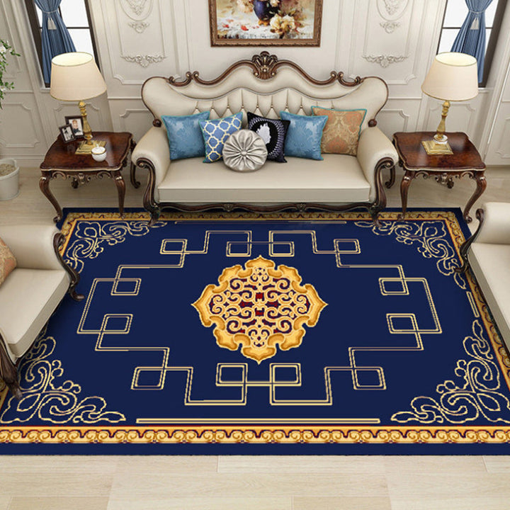 Chic Chinoiserie Carpet Multicolored Floral Carpet with Non-slip Back Stain Resistant Pet Friendly Carpet for the Living Room | Bowlift