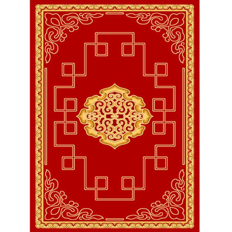 Chic Chinoiserie Carpet Multicolored Floral Carpet with Non-slip Back Stain Resistant Pet Friendly Carpet for the Living Room | Bowlift