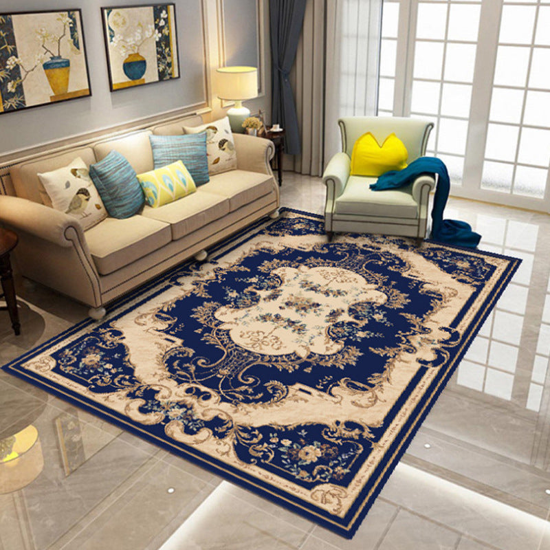 Chic Chinoiserie Carpet Multicolored Floral Carpet with Non-slip Back Stain Resistant Pet Friendly Carpet for the Living Room | Bowlift