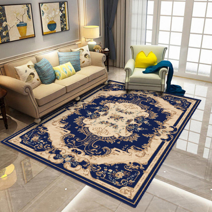 Chic Chinoiserie Carpet Multicolored Floral Carpet with Non-slip Back Stain Resistant Pet Friendly Carpet for the Living Room | Bowlift