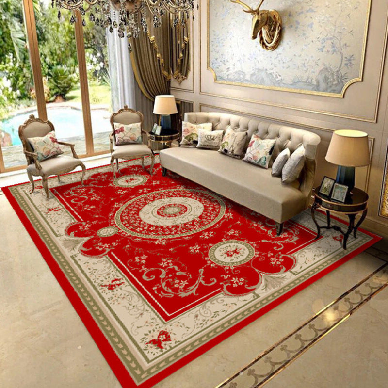Chic Chinoiserie Carpet Multicolored Floral Carpet with Non-slip Back Stain Resistant Pet Friendly Carpet for the Living Room | Bowlift