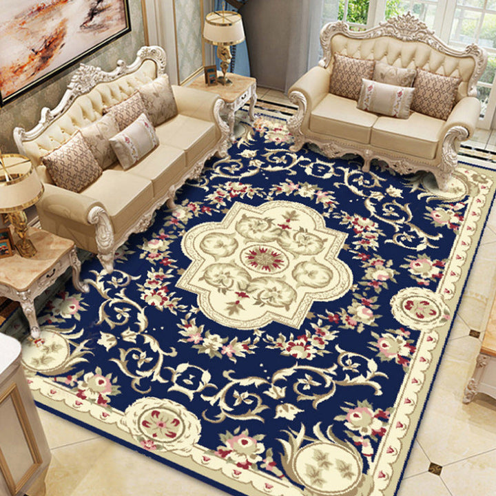 Chic Chinoiserie Carpet Multicolored Floral Carpet with Non-slip Back Stain Resistant Pet Friendly Carpet for the Living Room | Bowlift