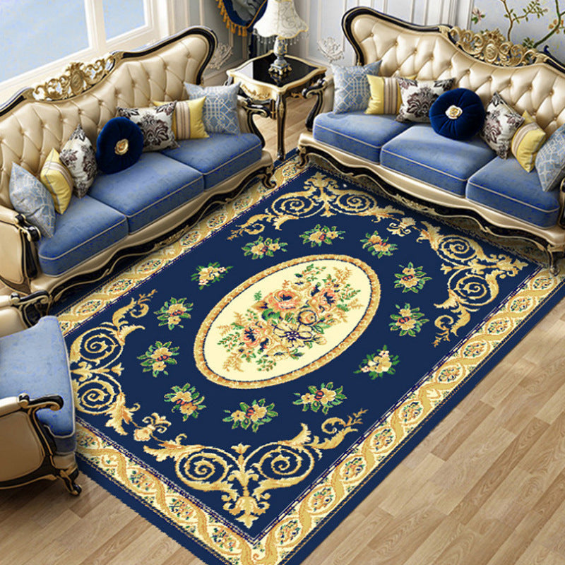 BowLift | Elegant Chinoiserie Rug Multicolor Floral Area Rug Non-Slip Backing Stain-Resistant Pet-Friendly Rug for Living Room