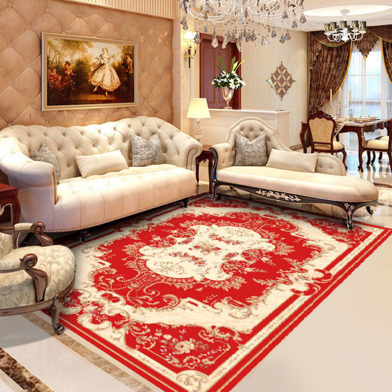 Chic Chinoiserie Carpet Multicolored Floral Carpet with Non-slip Back Stain Resistant Pet Friendly Carpet for the Living Room | Bowlift