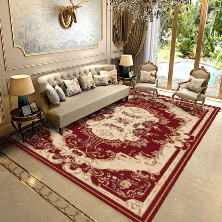 Chic Chinoiserie Carpet Multicolored Floral Carpet with Non-slip Back Stain Resistant Pet Friendly Carpet for the Living Room | Bowlift
