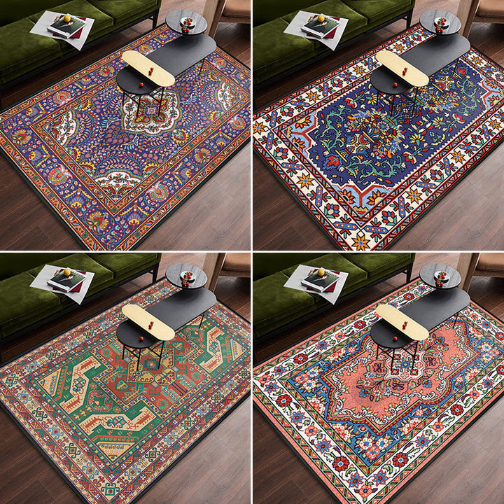 BowLift | Persian tribal patterned carpet Multicolored polyester carpet Stain-resistant Pet-friendly Non-slip backing Carpet for bedroom