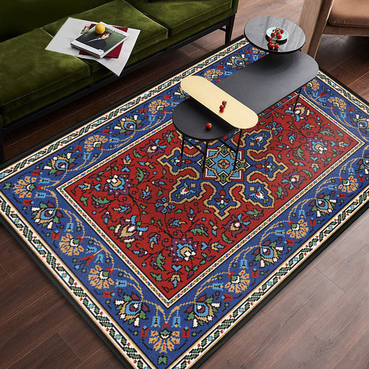 Persian tribal patterned rug Multicolored polyester rug Stain resistant Pet friendly Non-slip back Rug for the bedroom | Bowlift