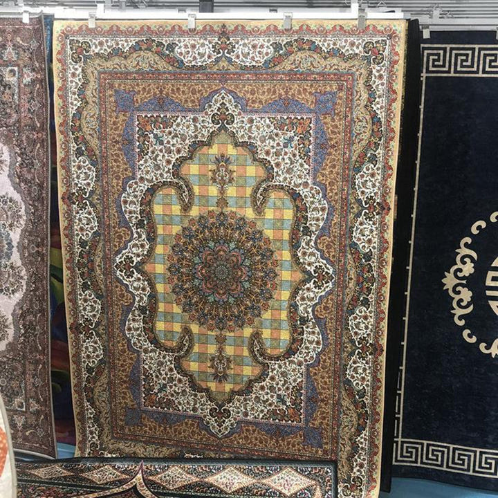 Glam Persian Indoor Carpet Multicolored Floral Print Rug With Non-Slip Bottom Machine Washable Pet-Friendly Rug for the Living Room | Bowlift
