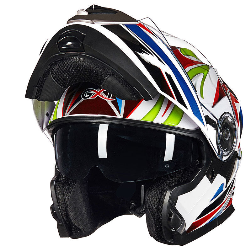 Full-Face Motorcycle Helmet Bowlift