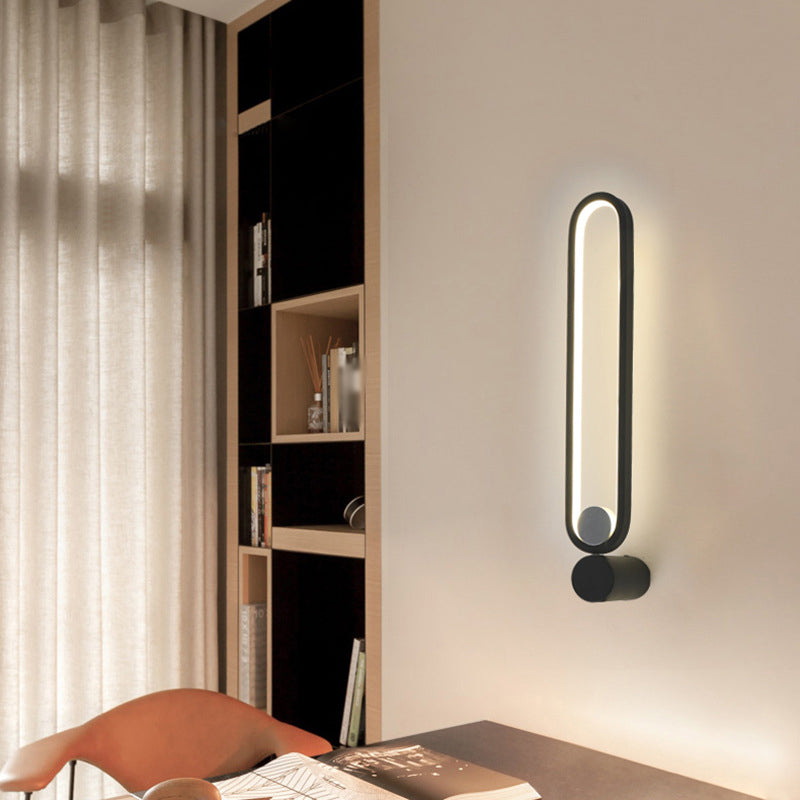 BowLift | Black rectangular LED wall-mounted light simplicity metal rotatable wall lamp lighting