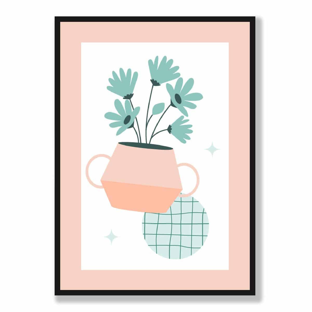 Boho Kitchen Pastels Pink Blue Poster No. 1 | Bowlift