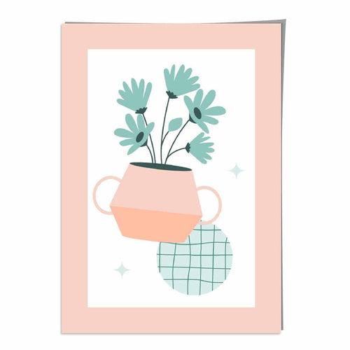 Boho Kitchen Pastels Pink Blue Poster No. 1 | Bowlift