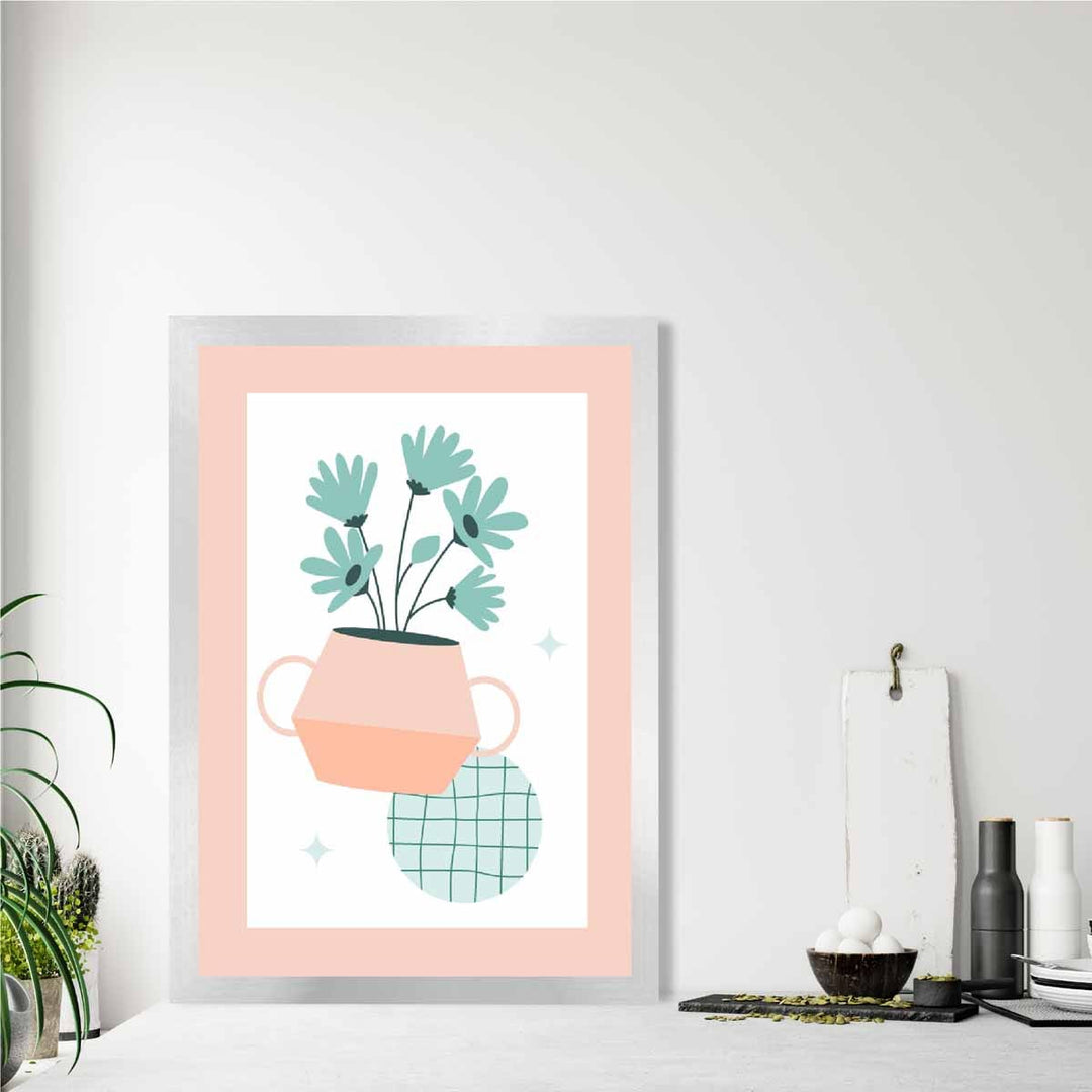 Boho Kitchen Pastels Pink Blue Poster No. 1 | Bowlift