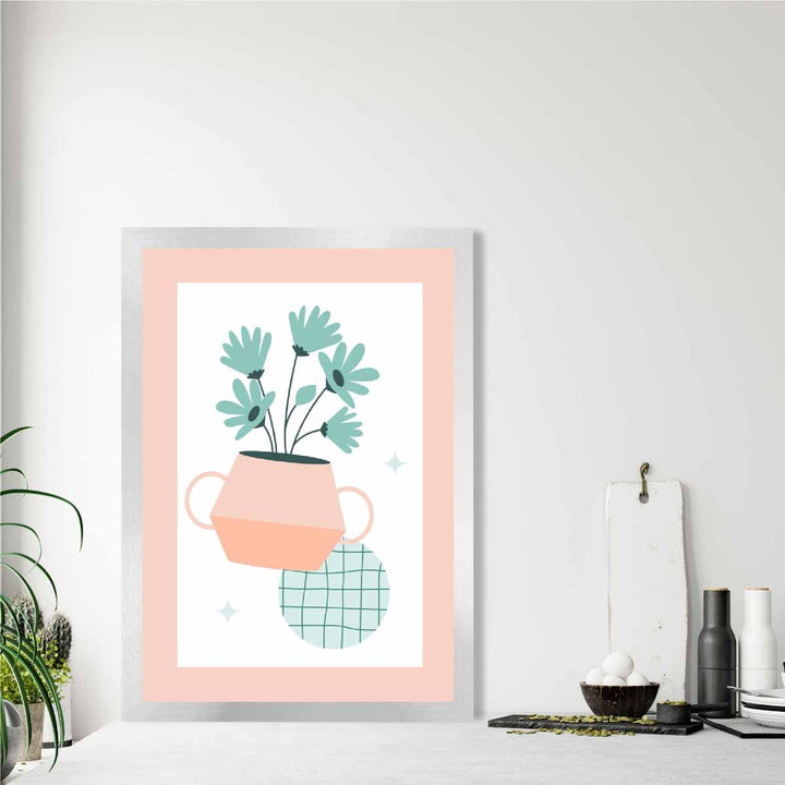 Boho Kitchen Pastels Pink Blue Poster No. 1 | Bowlift