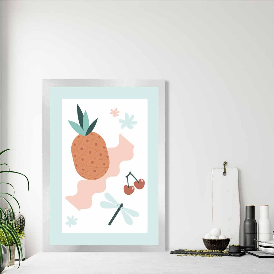 Boho Kitchen Pastel Pink Blue Poster No. 2 | Bowlift