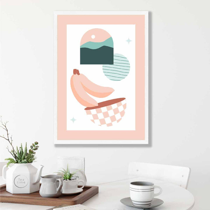 Boho Kitchen Pastel Pink Blue Poster No. 3 | Bowlift