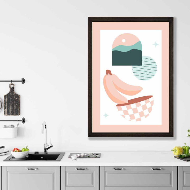 Boho Kitchen Pastel Pink Blue Poster No. 3 | Bowlift