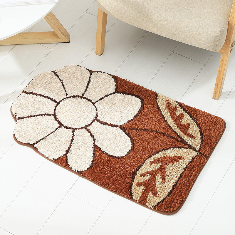 Floral Patterned Bath Mat Bowlift