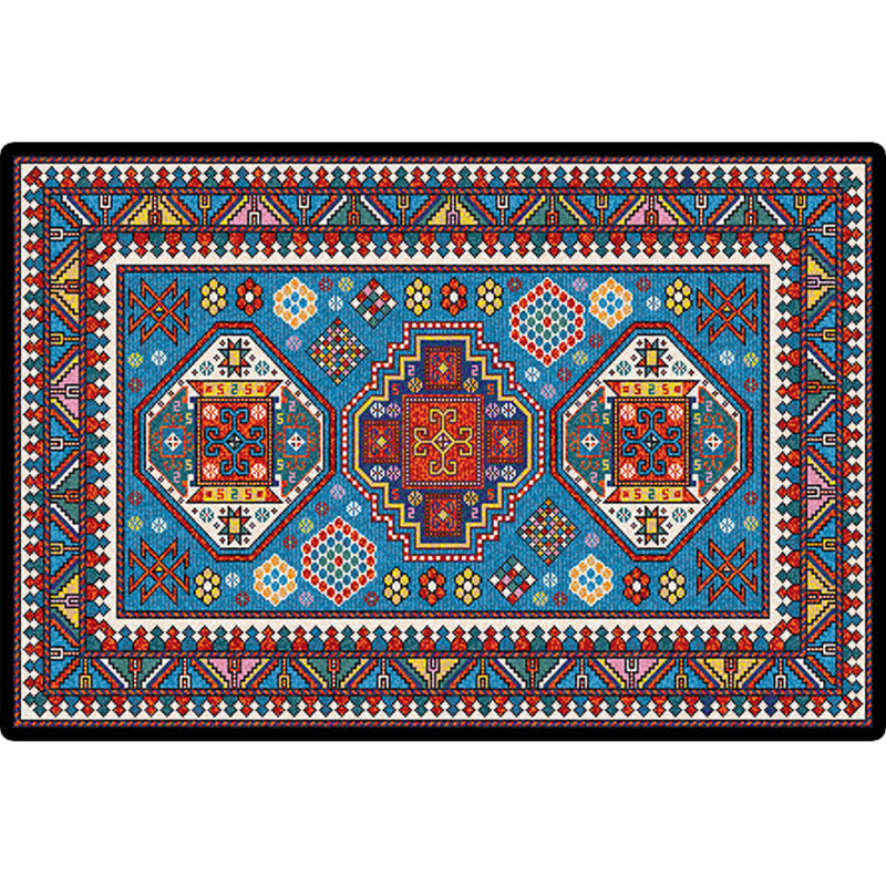 Turkish symmetrical geometric patterned carpet Multicolored polypropylene carpet Pet-friendly Non-slip Stain-resistant carpet for hallway | Bowlift