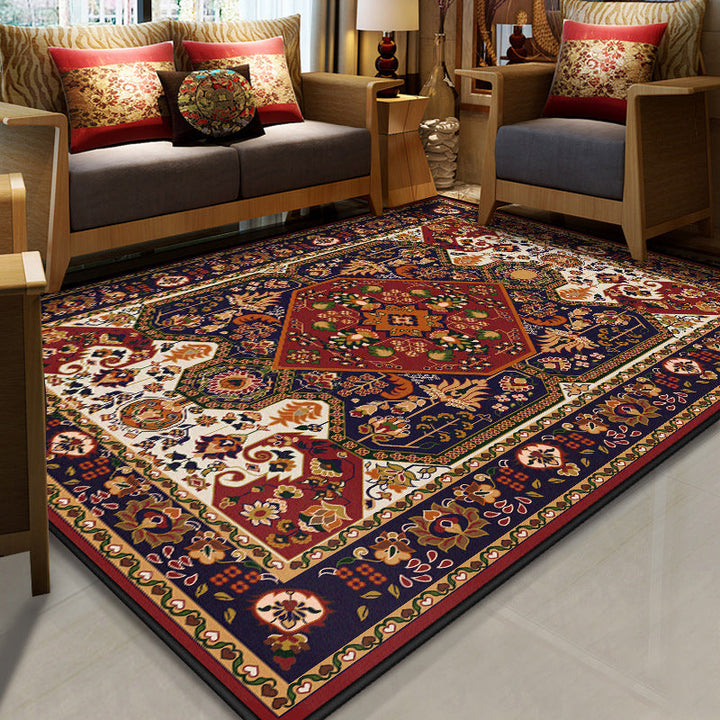 BowLift | Stralendel Multi-colored Flower Rug Synthetic Moroccan Rug Washable Pet-friendly Non-slip Rug for Room