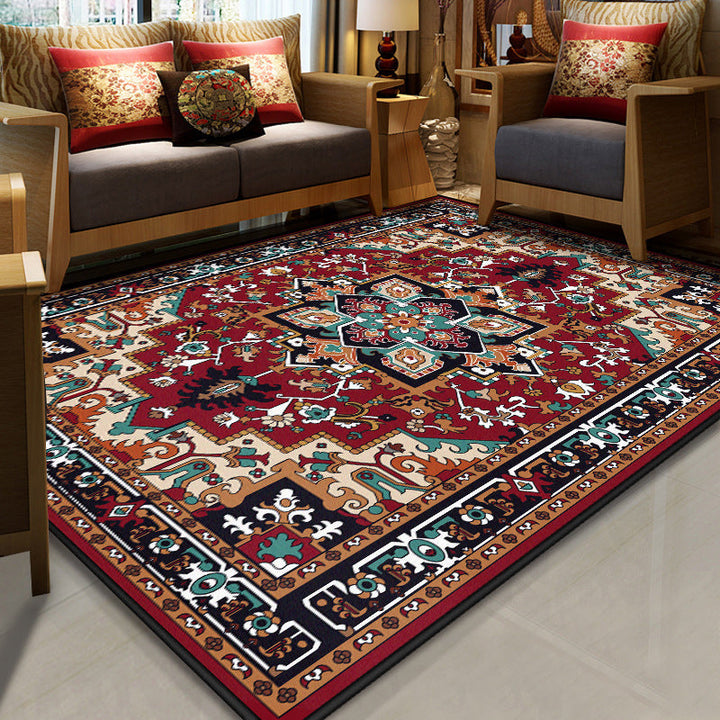 BowLift | Stralendel Multi-colored Flower Rug Synthetic Moroccan Rug Washable Pet-friendly Non-slip Rug for Room