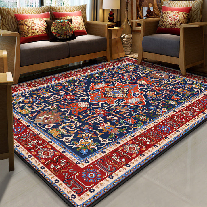 BowLift | Stralendel Multi-colored Flower Rug Synthetic Moroccan Rug Washable Pet-friendly Non-slip Rug for Room