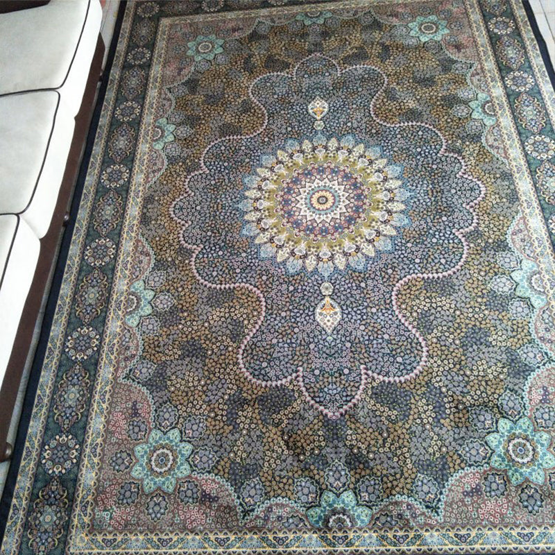 Aesthetic Moroccan Carpet Multicolored Flower Carpet Pet Friendly Non-Slip Back Machine Washable Rug for the Guest Room | Bowlift