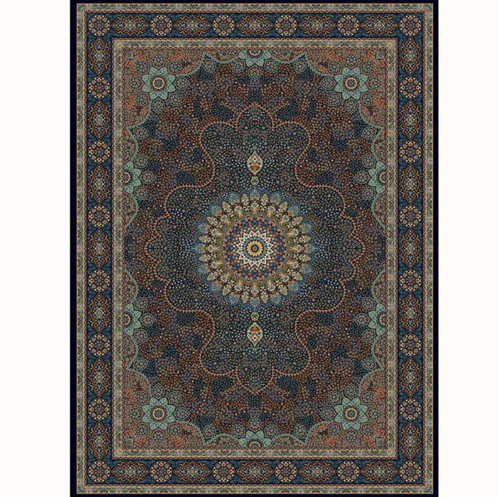 Aesthetic Moroccan Carpet Multicolored Flower Carpet Pet Friendly Non-Slip Back Machine Washable Rug for the Guest Room | Bowlift