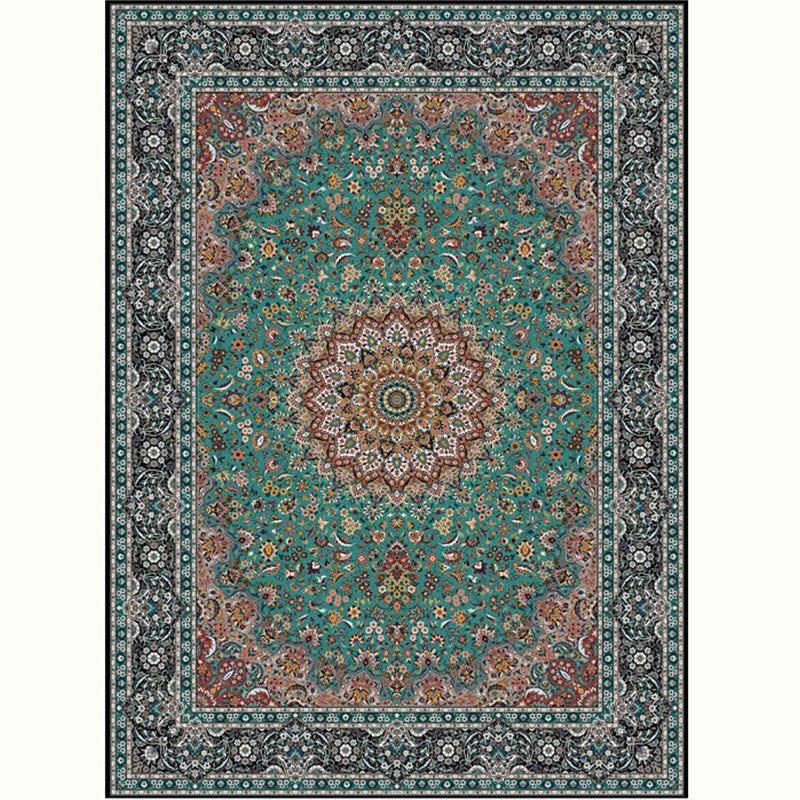 Aesthetic Moroccan Carpet Multicolored Flower Carpet Pet Friendly Non-Slip Back Machine Washable Rug for the Guest Room | Bowlift