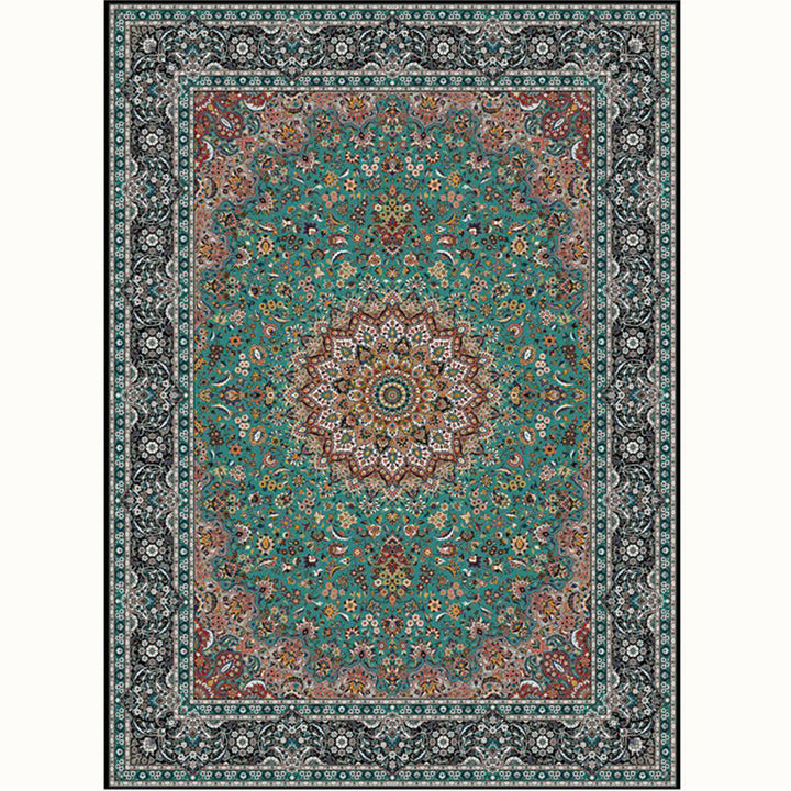 Aesthetic Moroccan Carpet Multicolored Flower Carpet Pet Friendly Non-Slip Back Machine Washable Rug for the Guest Room | Bowlift