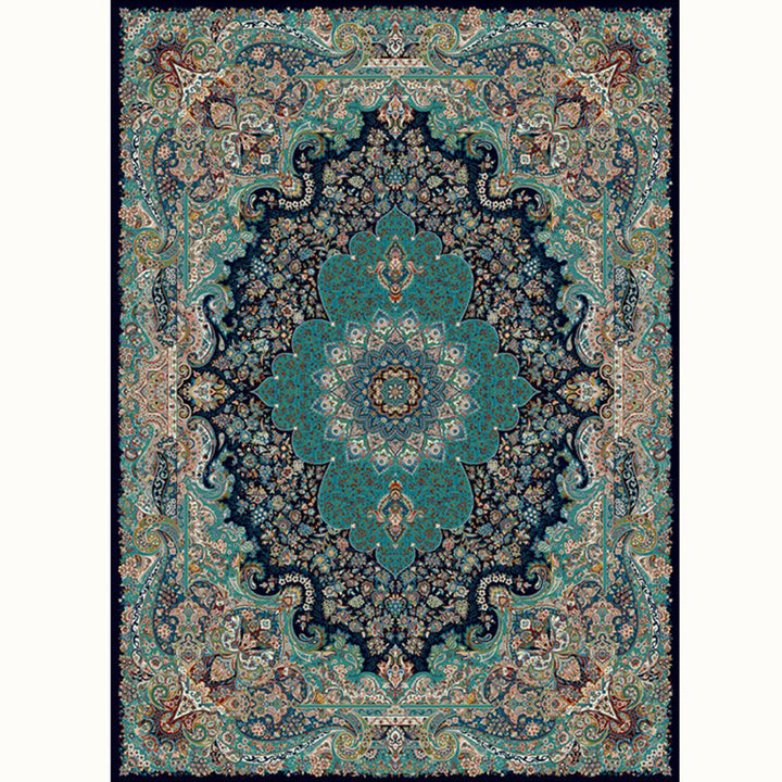 Aesthetic Moroccan Carpet Multicolored Flower Carpet Pet Friendly Non-Slip Back Machine Washable Rug for the Guest Room | Bowlift