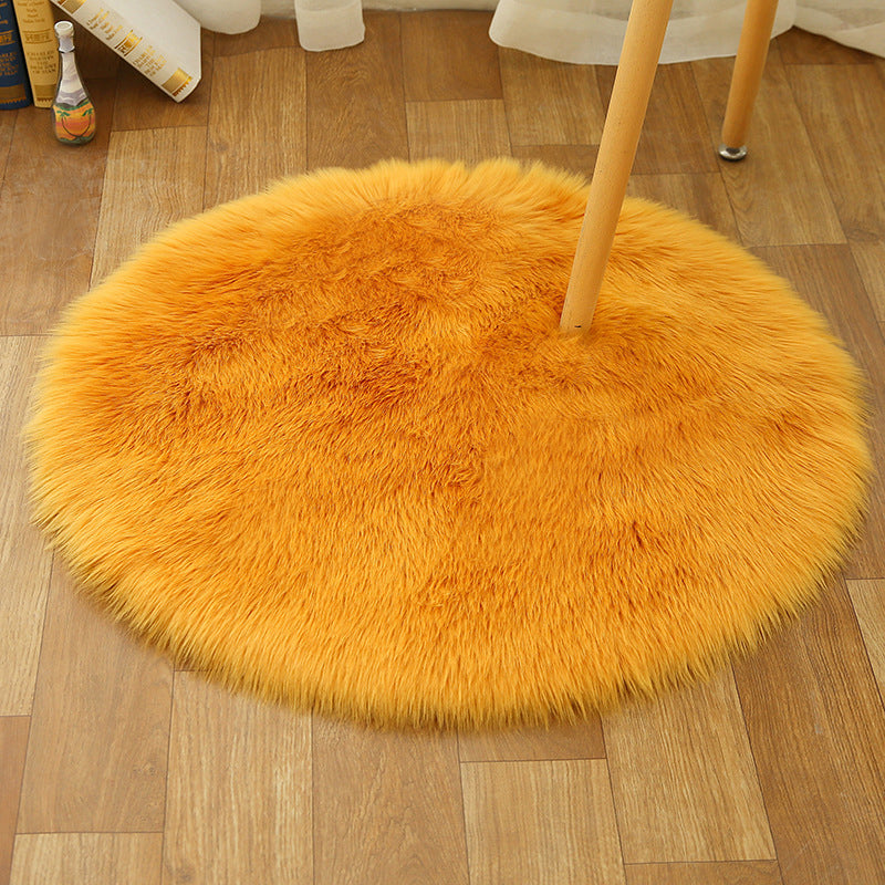 BowLift | Comfort Girls' Room Foot Mat Multicolor Plain Rug Shag Pet Friendly Machine Washable Non-Slip Rug