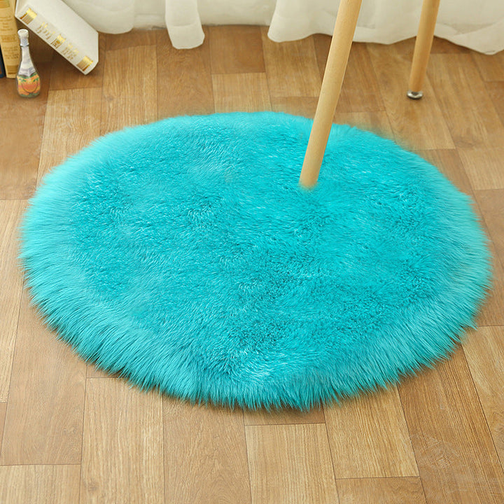 BowLift | Comfort Girls' Room Foot Mat Multicolor Plain Rug Shag Pet Friendly Machine Washable Non-Slip Rug